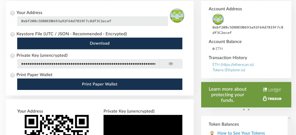 MyEtherWallet peněženka