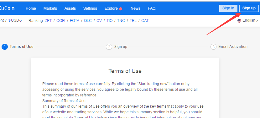 Kucoin sign up