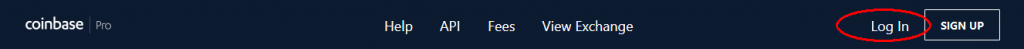 Coinbase Pro login