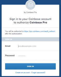 Coinbase Pro přihlášení