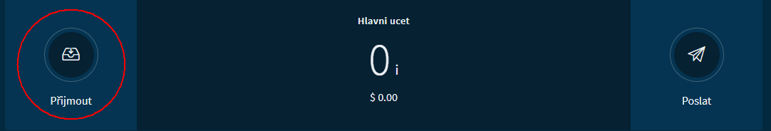 Trinity Wallet příjem mincí